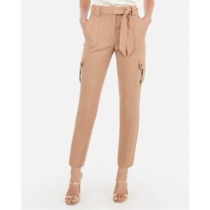 Express Tan Ankle Cargo Pants